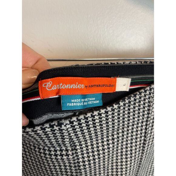 Cartonnier by Anthropologie Houndstooth Pull-On Pants - Size L - Picture 3 of 4